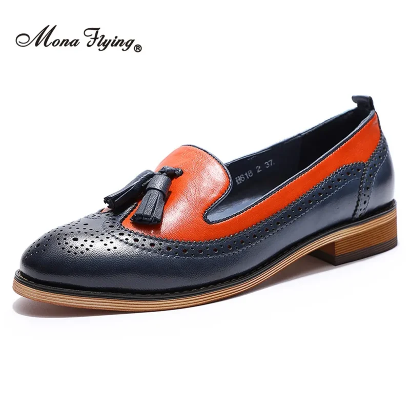 Tassel Penny Loafers Genuine Leather Women's Flat Shoes with Sheepskin Insole for Office Comfort - Image 7