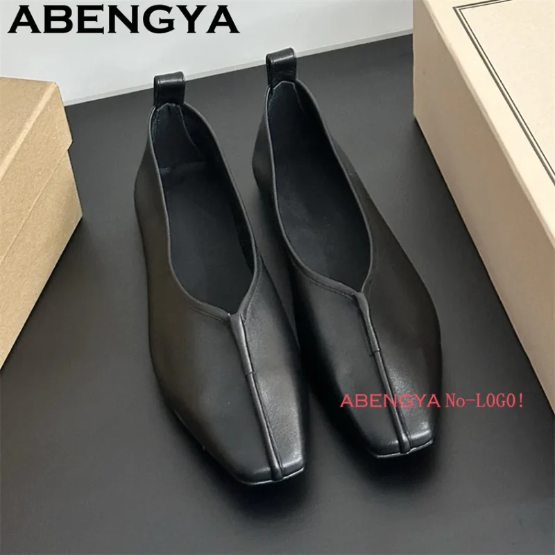Classic Genuine Leather Round Toe Loafers for Women with Comfortable Sheepskin Insole - Image 5
