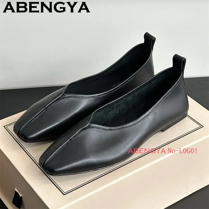 Classic Genuine Leather Round Toe Loafers for Women with Comfortable Sheepskin Insole - Image 7