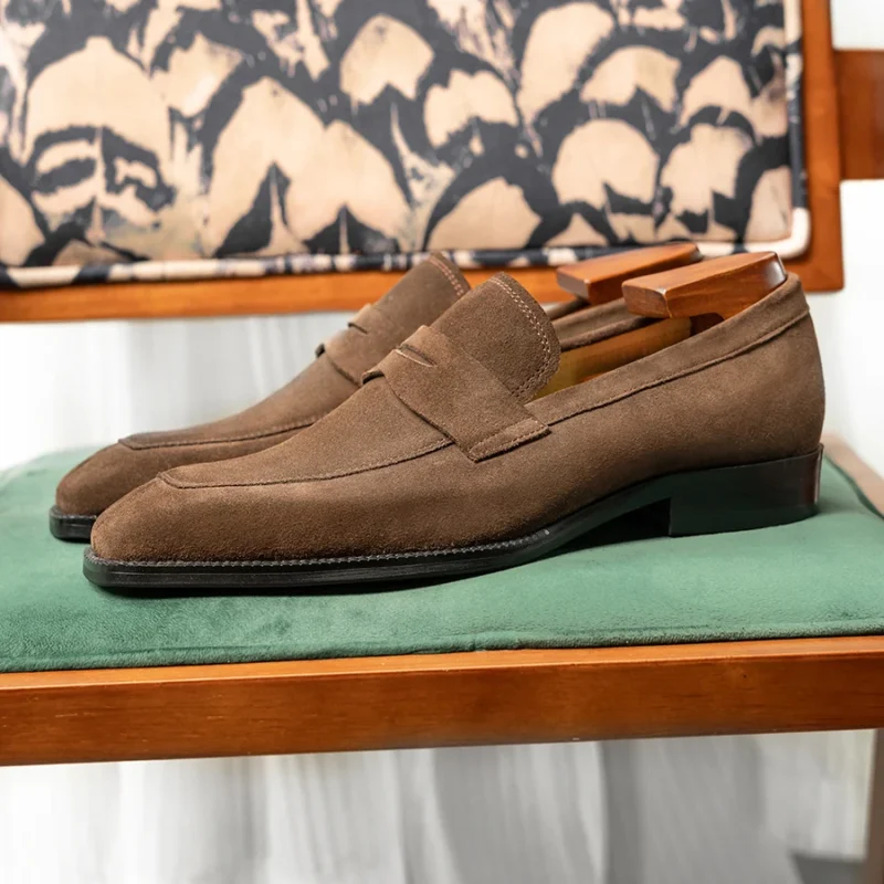 Premium Genuine Leather Penny Loafers for Men with Comfortable Slip-On Design - Image 5