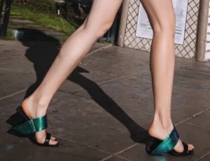Square Toe Open Sandals with Slingback Strap and Unique Sculptural Heel for Women