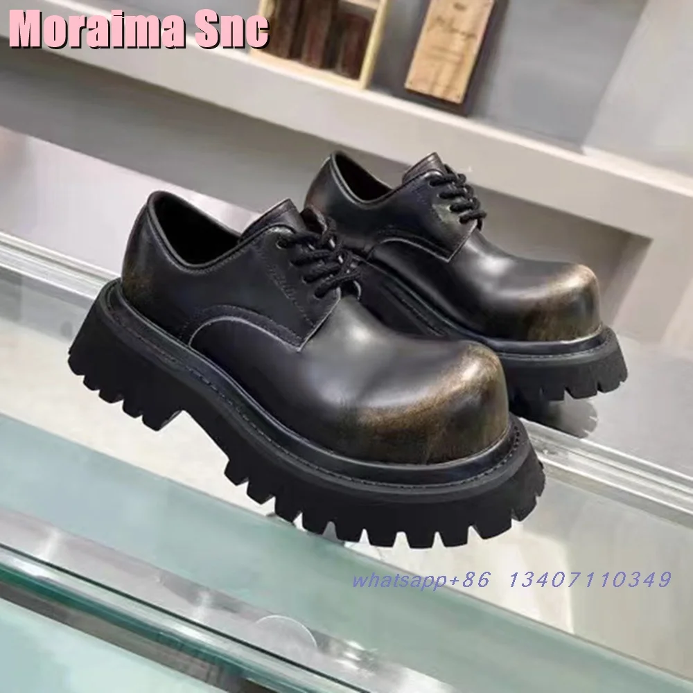 Stylish block heel round toe loafers with ergonomic design for balanced comfort