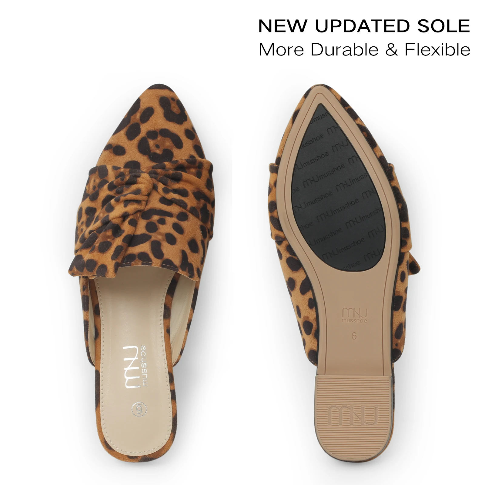 Suede knot mule loafers with flat design and backless convenience