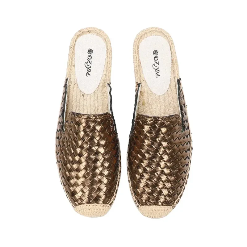 Pointed Toe Genuine Leather Flat Mule Loafers for Women with Comfortable Slip-On Design - Image 8