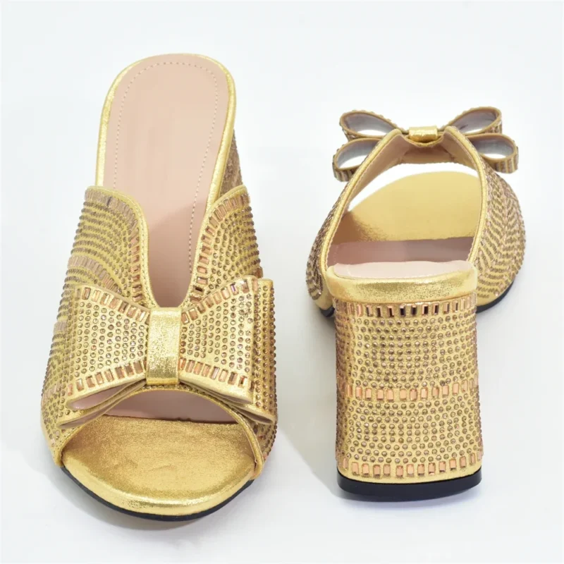 Rhinestone Platform Peep Toe Pumps with Chunky Heel for Wedding & Special Occasions - Image 5