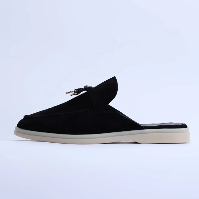 Premium Suede Tassel Loafers with Metal Buckle for Women's All-Day Comfort - Image 3