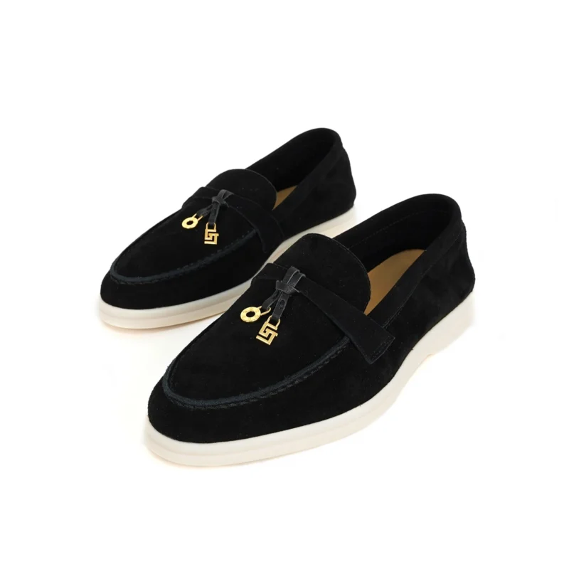 Premium Suede Slip-On Mule Loafers with Metal Pendant for All-Day Comfort - Image 7