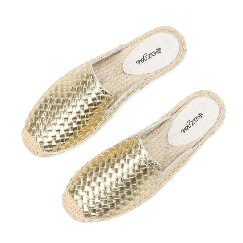 Pointed Toe Genuine Leather Flat Mule Loafers for Women with Comfortable Slip-On Design - Image 5