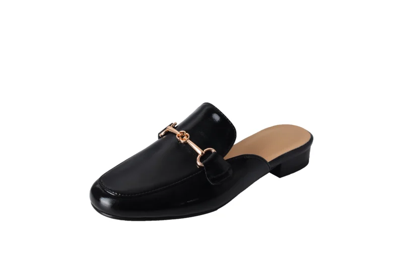 Classic Genuine Leather Closed Toe Mules for Women with Comfortable Low Heel for Summer - Image 8