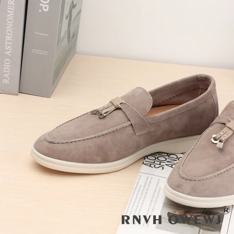 Premium Suede Slip-On Loafers for Women with Sheepskin Insole for All-Day Comfort - Image 8