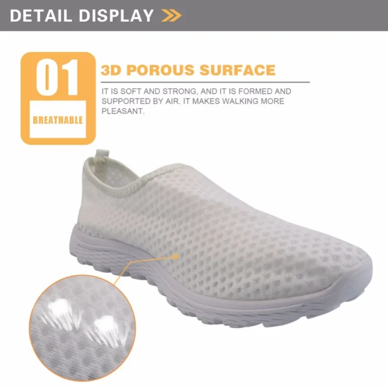 Dentist Print Mesh Slip-On Loafers for Women with Breathable Comfort - Image 2
