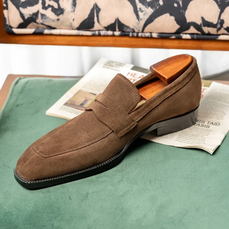 Premium Genuine Leather Penny Loafers for Men with Comfortable Slip-On Design - Image 4