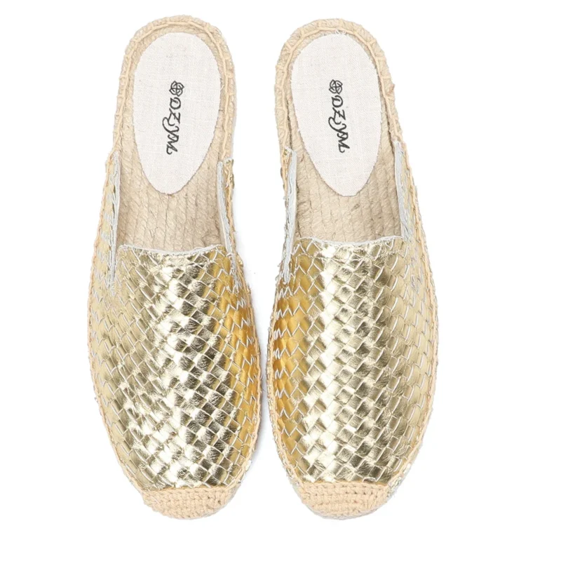 Pointed Toe Genuine Leather Flat Mule Loafers for Women with Comfortable Slip-On Design - Image 4