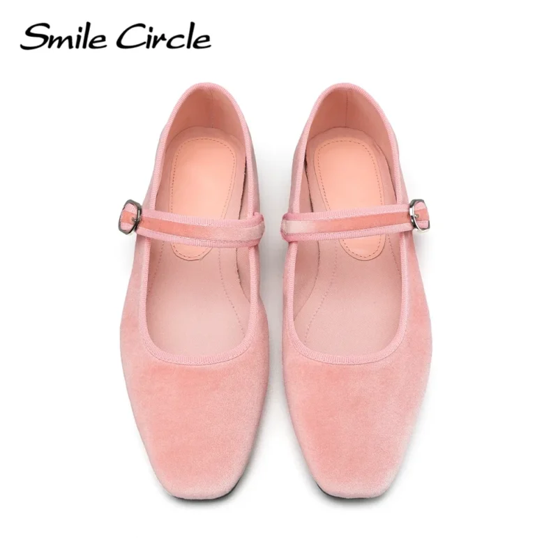 Velvet Leopard Print Mary Jane Ballet Flats with Comfortable Round Toe for Women - Image 4