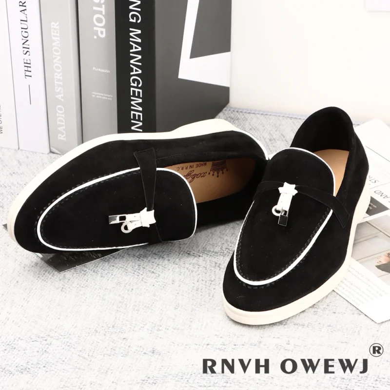 Premium Suede Slip-On Loafers for Women with Sheepskin Insole for All-Day Comfort - Image 3