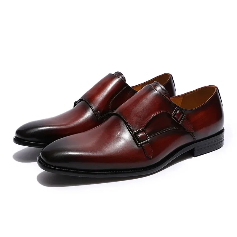 Elegant monk strap dress shoes for formal business settings