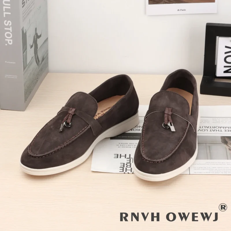 Premium Suede Slip-On Loafers for Women with Sheepskin Insole for All-Day Comfort - Image 6