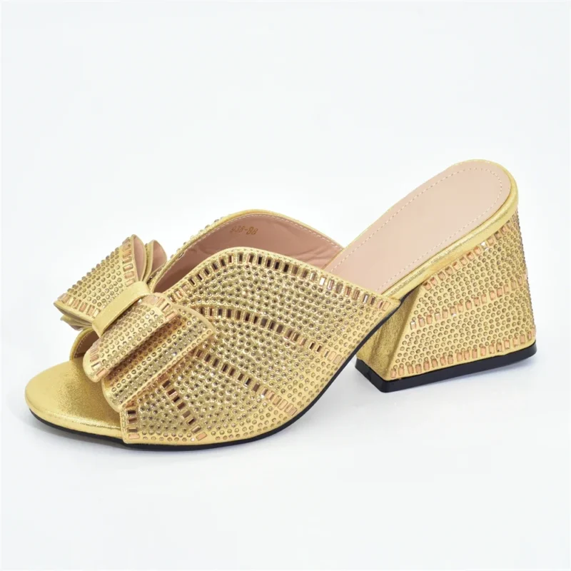 Rhinestone Platform Peep Toe Pumps with Chunky Heel for Wedding & Special Occasions - Image 4