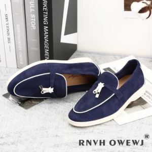 Premium Suede Slip-On Loafers for Women with Sheepskin Insole for All-Day Comfort
