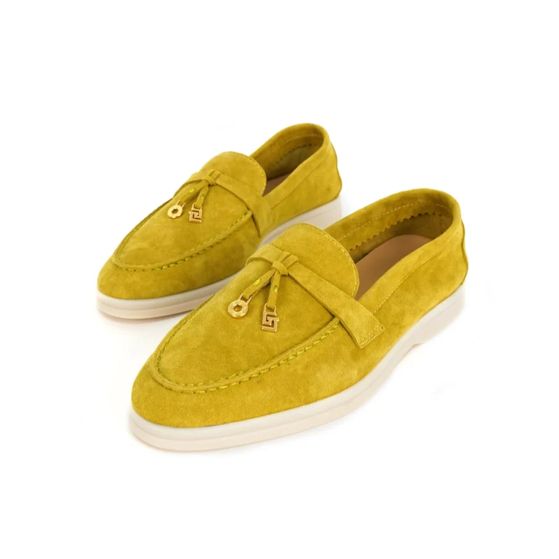 Premium Suede Slip-On Mule Loafers with Metal Pendant for All-Day Comfort - Image 23