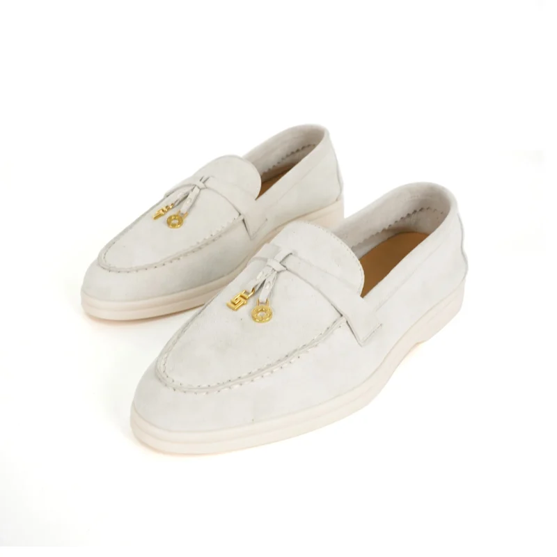 Premium Suede Slip-On Mule Loafers with Metal Pendant for All-Day Comfort - Image 32