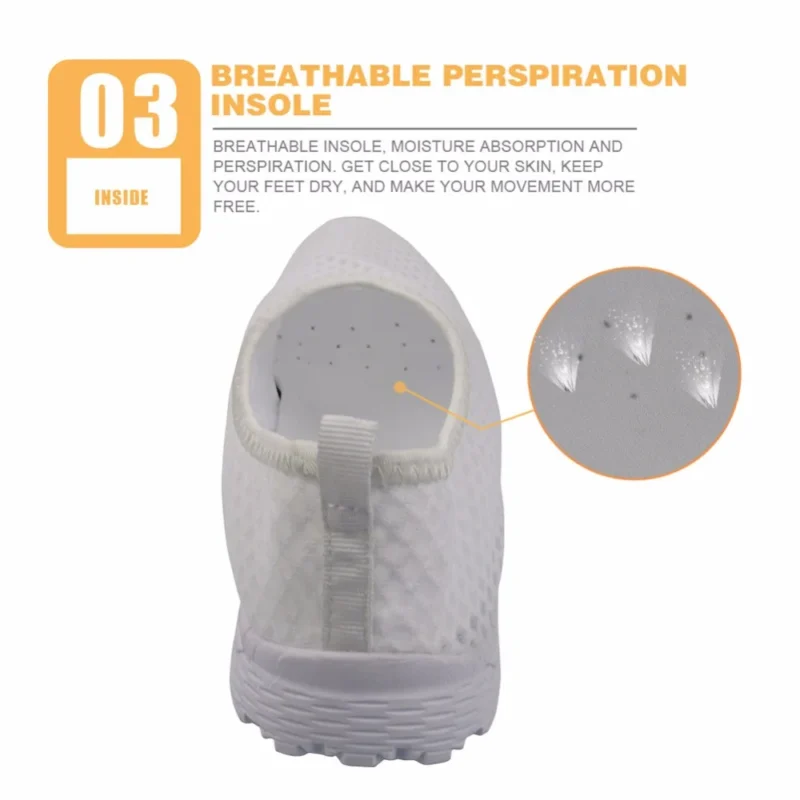 Breathable Mesh Heart Print Penny Loafers for Women with EVA Comfort Insole - Image 4