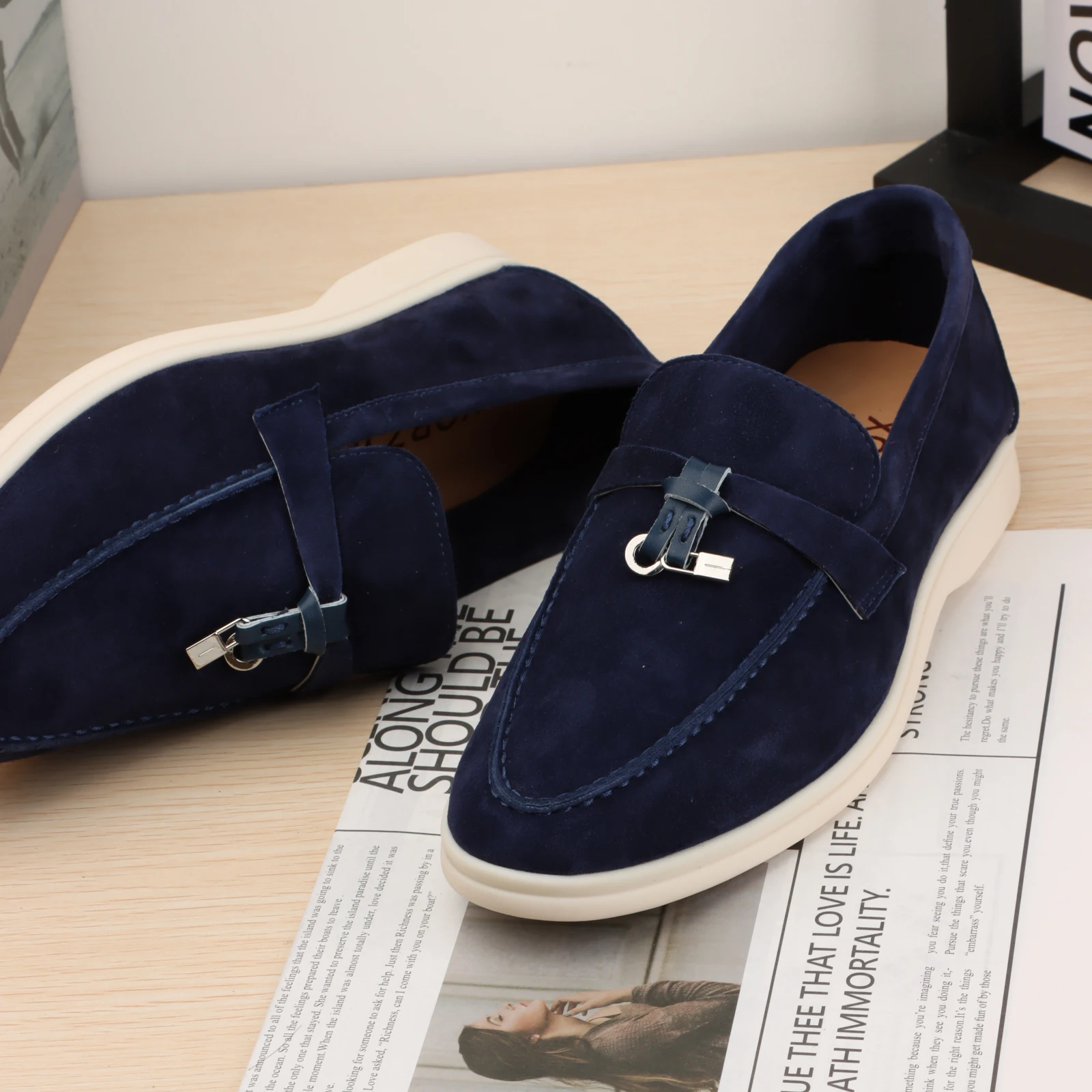 Women's Suede Penny Loafers