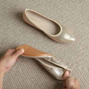 Sparkle Sequined Round Toe Ballet Flats Casual Slip-On Loafers for Women
