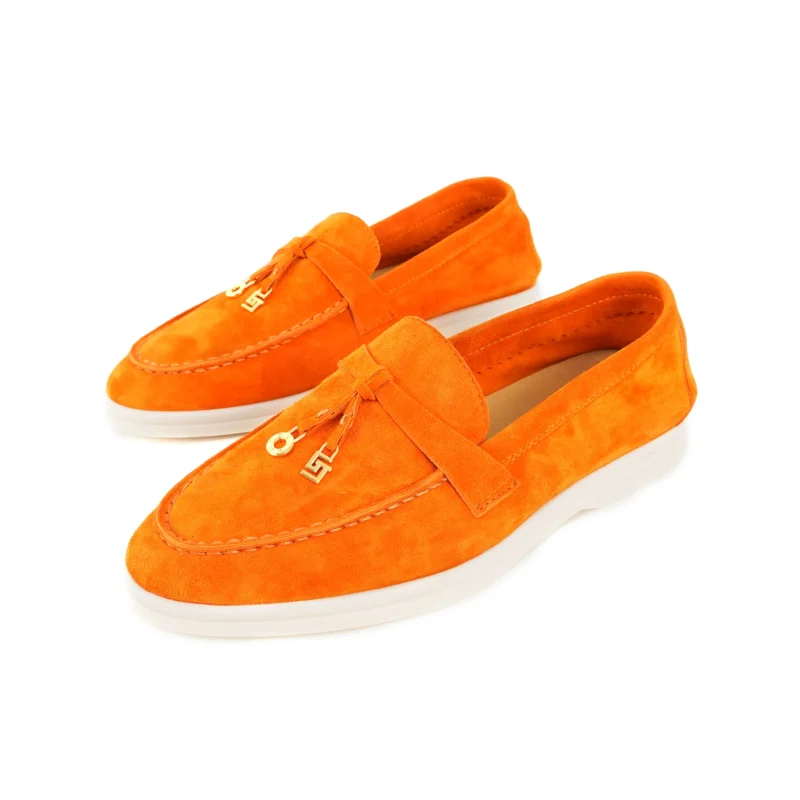 Premium Suede Slip-On Mule Loafers with Metal Pendant for All-Day Comfort - Image 10