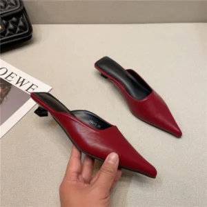 Classic Flat Mule Loafers for Women with Cushioned Insole for All-Day Comfort