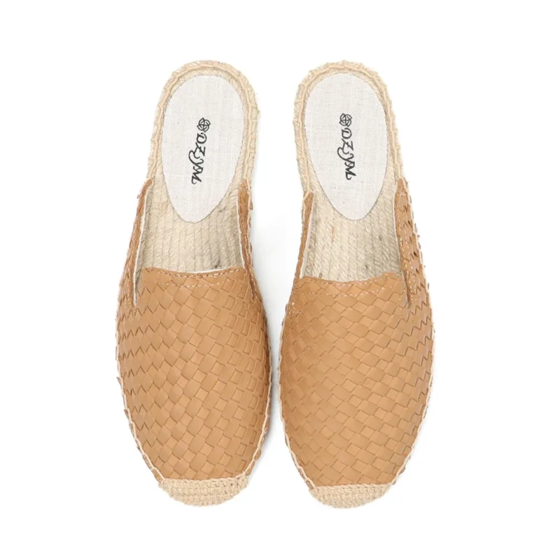 Pointed Toe Genuine Leather Flat Mule Loafers for Women with Comfortable Slip-On Design - Image 7
