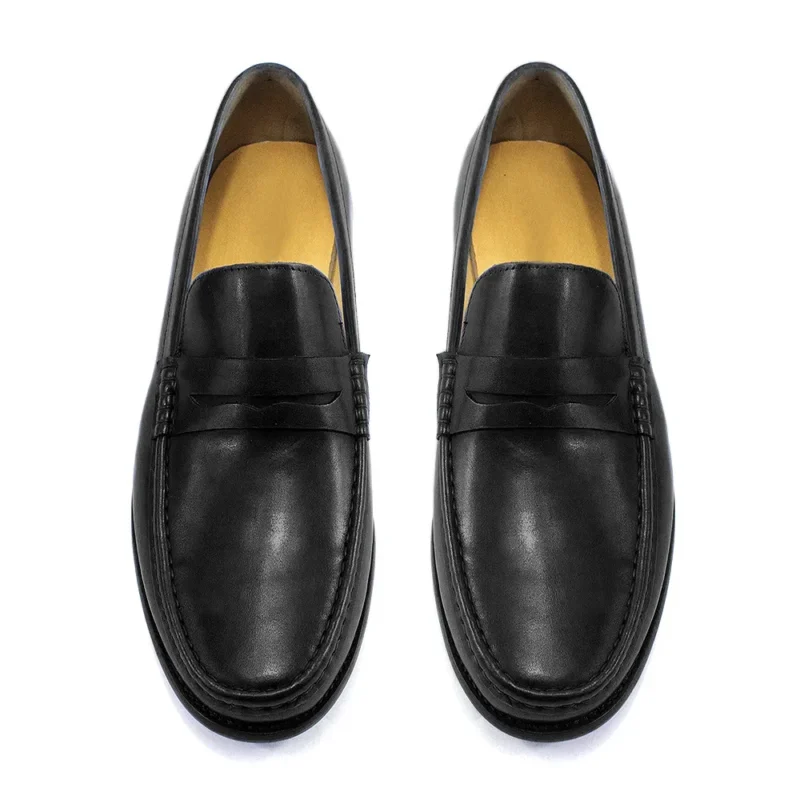 Classic Genuine Leather Penny Loafers for Men with Cushioned Insole for Business and Formal Wear - Image 8