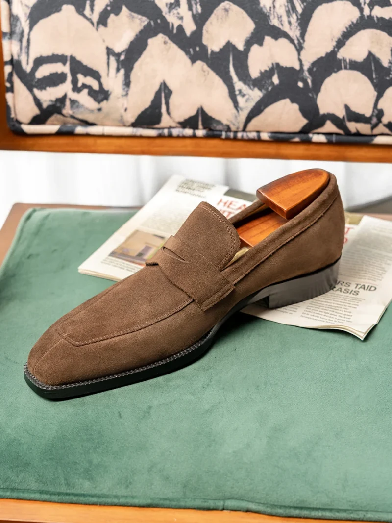 Premium Genuine Leather Penny Loafers for Men with Comfortable Slip-On Design - Image 6