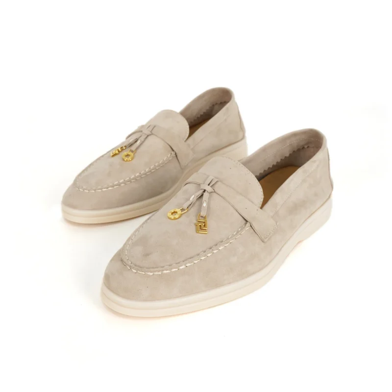 Premium Suede Slip-On Mule Loafers with Metal Pendant for All-Day Comfort - Image 34