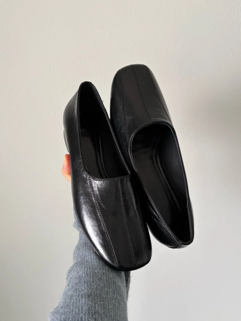 Classic Genuine Leather Mid Heel Loafers for Women with Comfortable Round Toe - Image 2