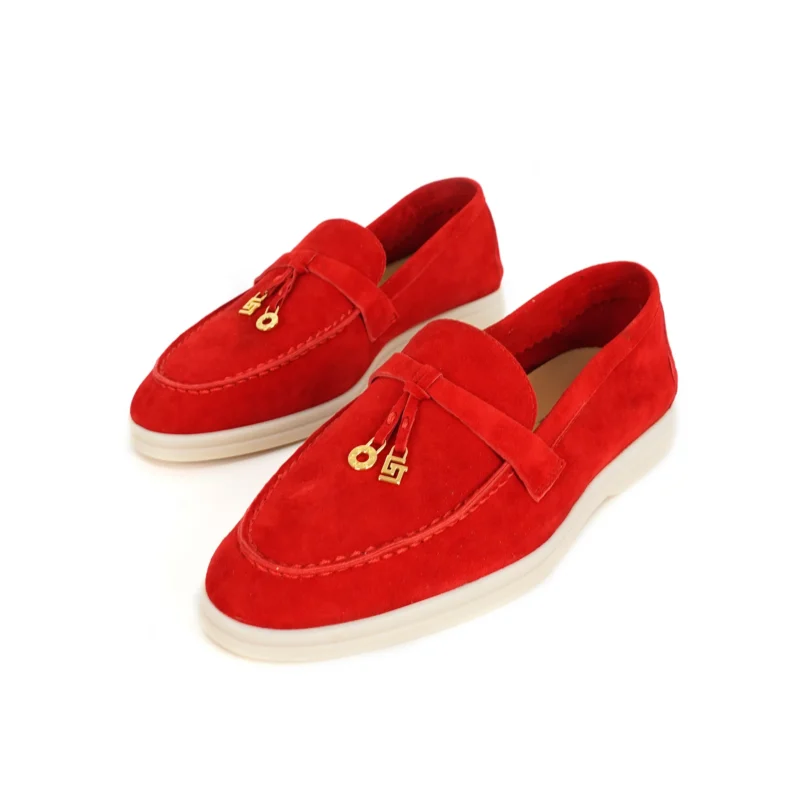 Premium Suede Slip-On Mule Loafers with Metal Pendant for All-Day Comfort - Image 11