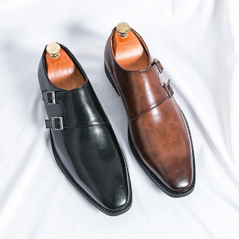 Premium monk strap loafers adding sophistication to black jeans outfits