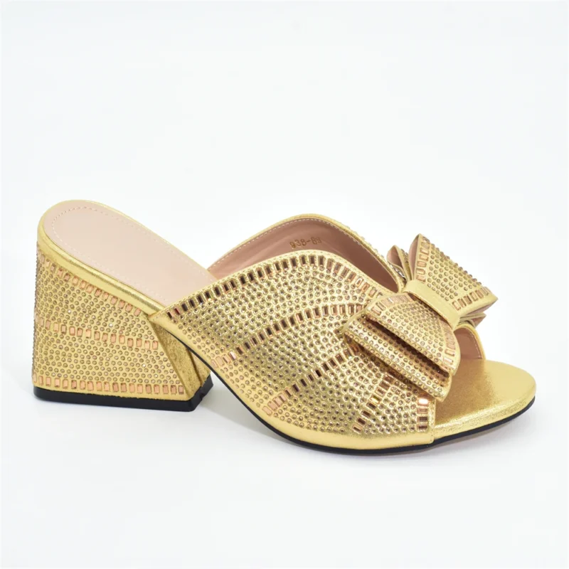 Rhinestone Platform Peep Toe Pumps with Chunky Heel for Wedding & Special Occasions - Image 3