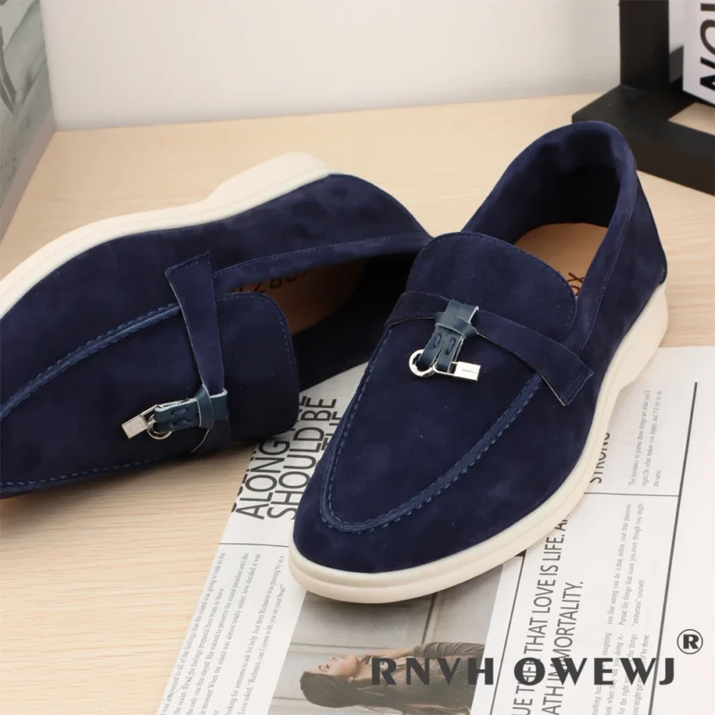 Premium Suede Slip-On Loafers for Women with Sheepskin Insole for All-Day Comfort - Image 12