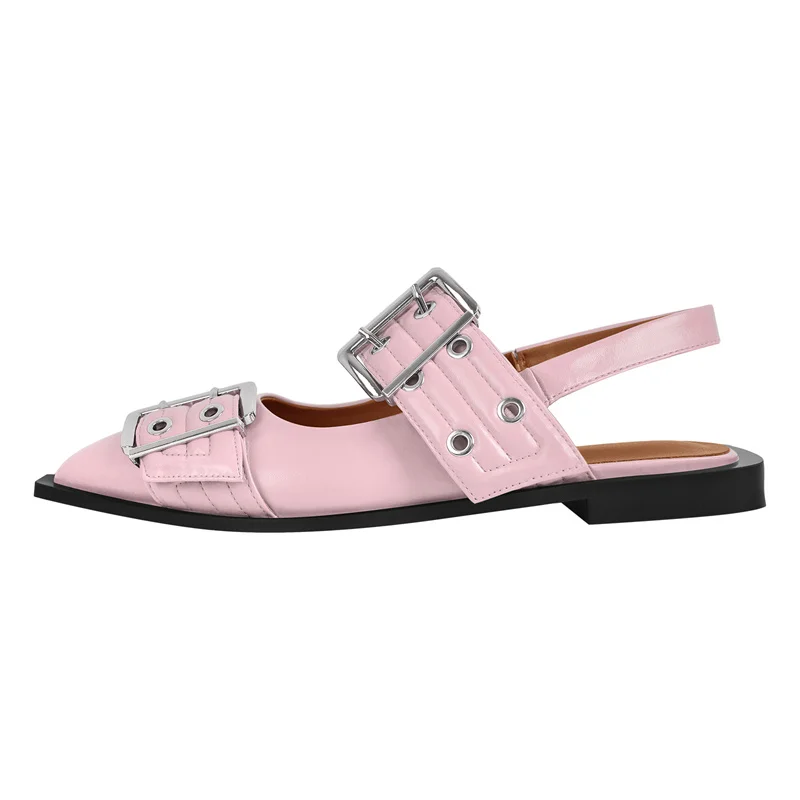 Professional slingback loafers styled with office attire for spring