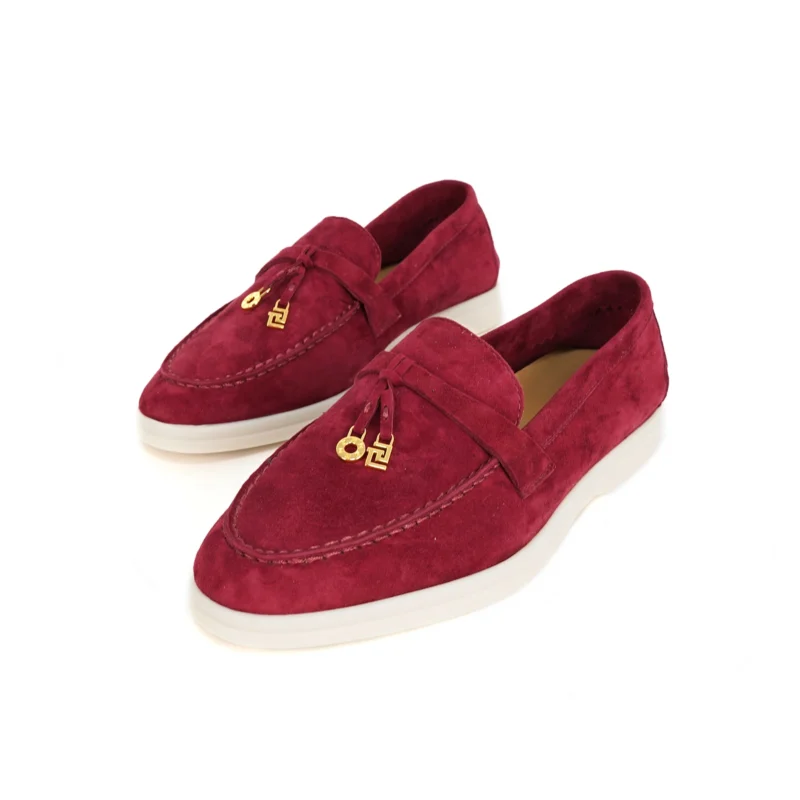 Premium Suede Slip-On Mule Loafers with Metal Pendant for All-Day Comfort - Image 33