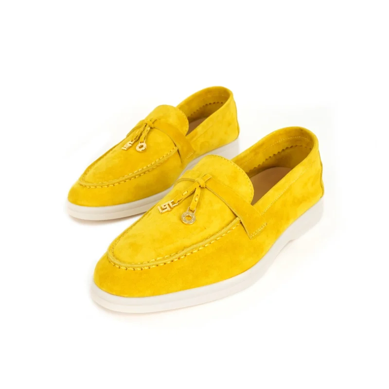 Premium Suede Slip-On Mule Loafers with Metal Pendant for All-Day Comfort - Image 21