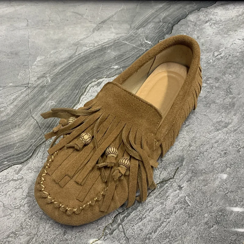 Classic Patent Leather Tassel Loafers for Women with Slip-Resistant Soles - Image 8