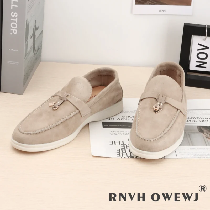 Premium Suede Slip-On Loafers for Women with Sheepskin Insole for All-Day Comfort - Image 5