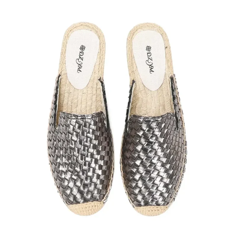 Pointed Toe Genuine Leather Flat Mule Loafers for Women with Comfortable Slip-On Design - Image 6