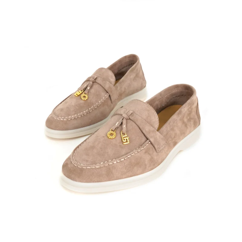 Premium Suede Slip-On Mule Loafers with Metal Pendant for All-Day Comfort - Image 26