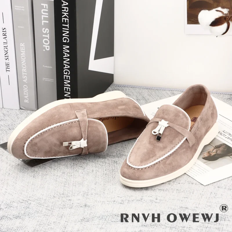 Premium Suede Slip-On Loafers for Women with Sheepskin Insole for All-Day Comfort - Image 2