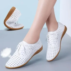 Pointed Toe Genuine Leather Loafers for Women with Soft Comfort for Daily Wear