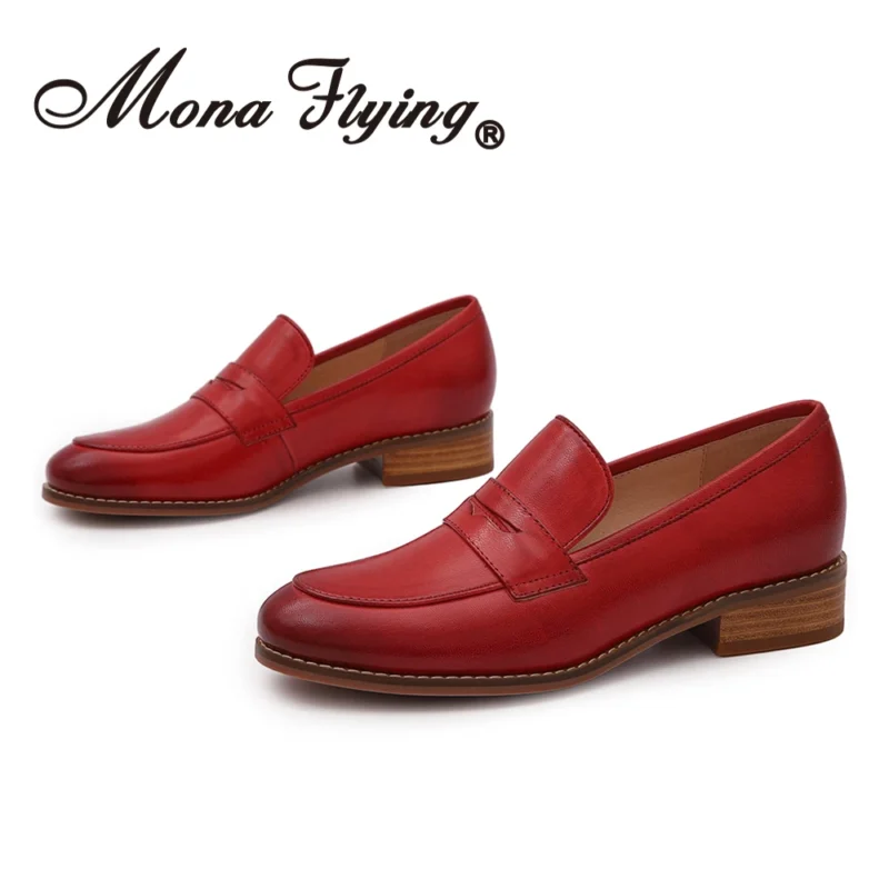 Classic Genuine Leather Penny Loafers for Women with Cushioned Comfort for Office and Casual Wear - Image 6