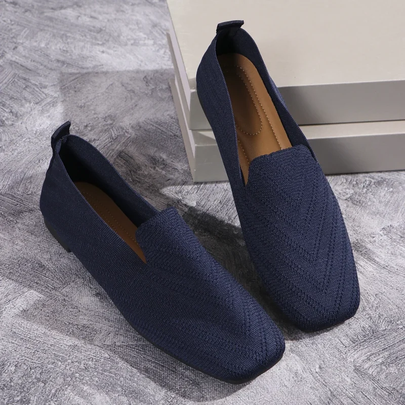 Square Toe Mesh Loafers for Women with Soft Rubber Sole for Office Comfort - Image 10